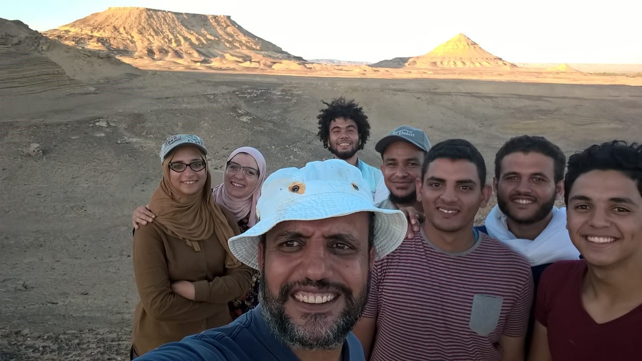 Sallam and MUVP team members at the Bahariya Oasis, 2018