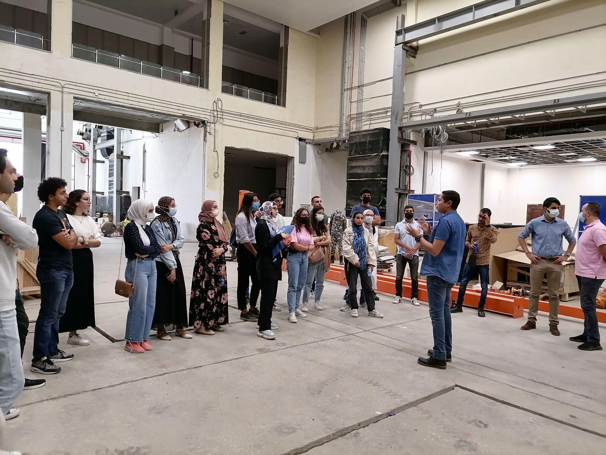 Group of students in a visit to the space agency in Egypt