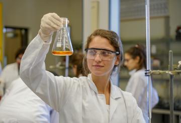 student in chemistry