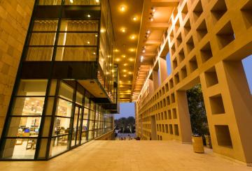 Library Building Glass Exterior