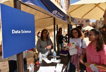 data science booth in discover your major day