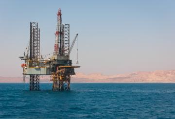 Petroleum drill in sea water
