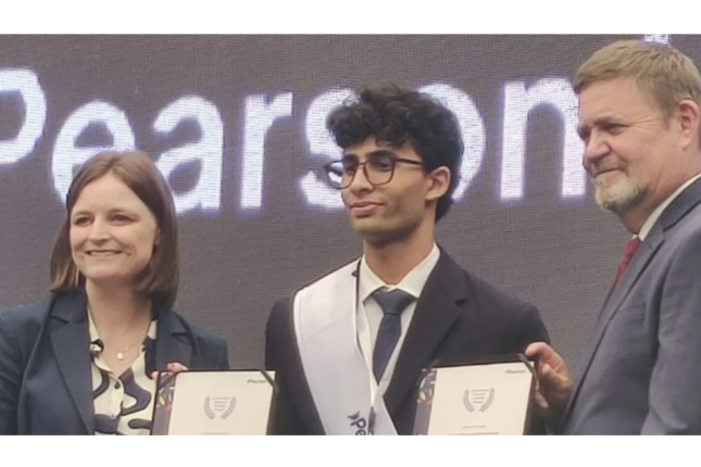 Khater accepting his award