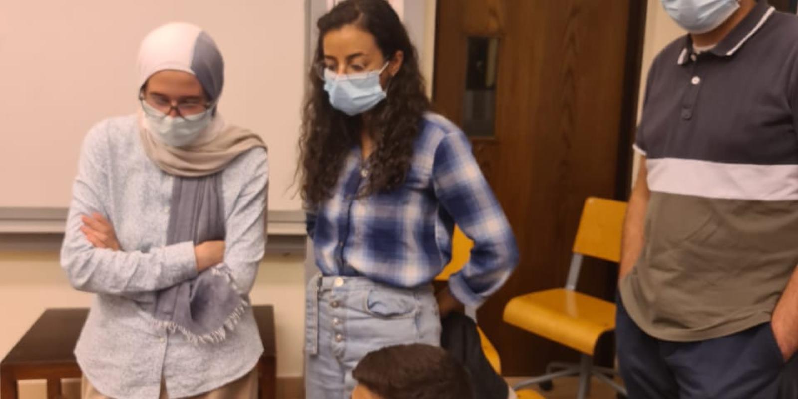 Group of students in a lab