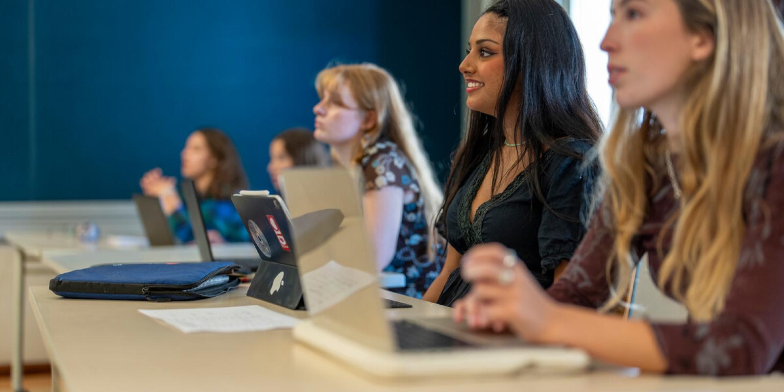 group of international students attending classes 
