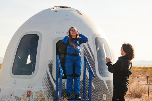 Sara Sabry Emerges From capsule after visiting space