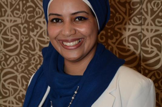 Master's student Eman Motawi is double majoring in community psychology and sustainable development at AUC