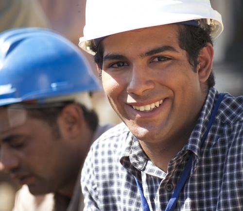 engineer in a construction site