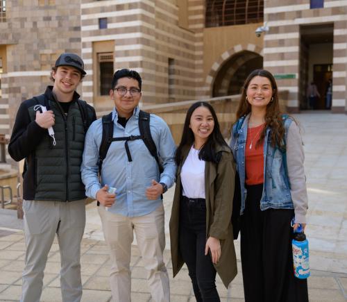 Mix of students in New Cairo Campus