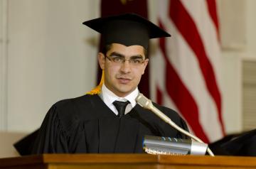 student giving a speech