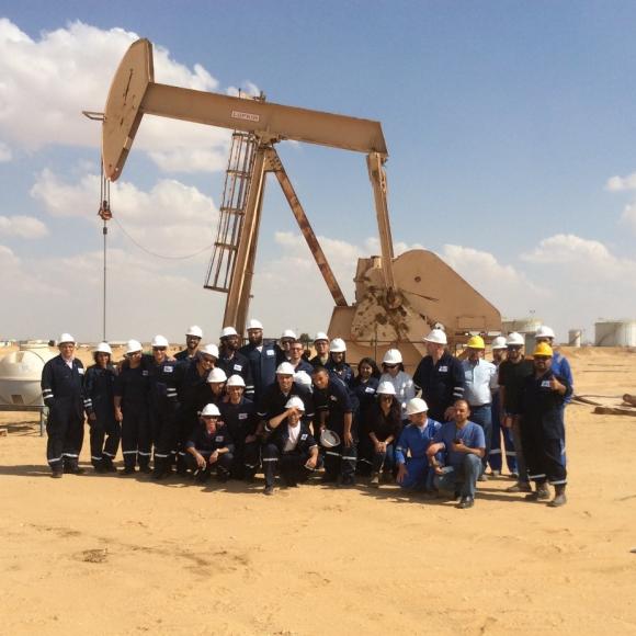 engineering students in fayoum desert